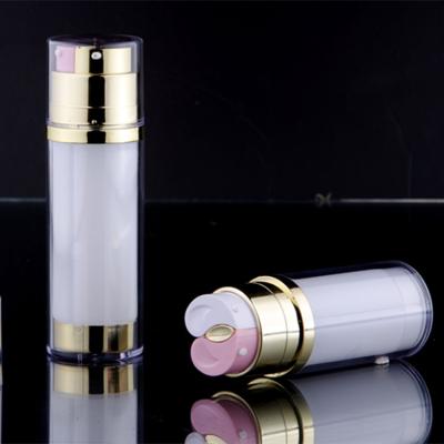 China Airless Bottle Plastic Cosmetic Recycable Bottle Double Tube for sale