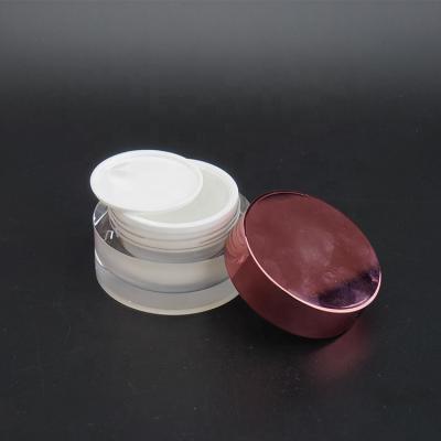 China Square Recyclable Hot Sale Acrylic Cream Jar Cosmetic Containers Packaging for sale