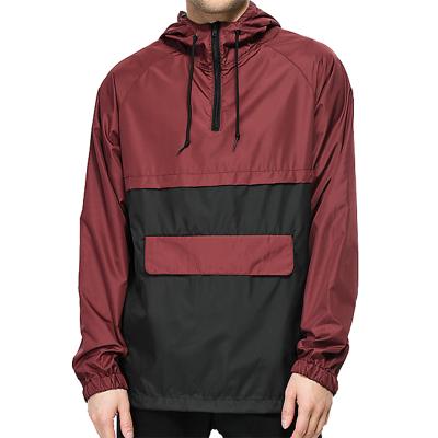 China Custom made blank QUICK DRY QUICK DRY anorak burgundy sweater and black anorak jacket for men for sale