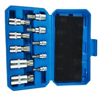 China Car Tool Kit 10pcs M Bit Socket Set Cr-V Durable for sale