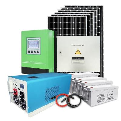 China Home Solar Energy System Home Hybrid Solar Power Systems 1KW 5KW 10KW 20KW Off Grid Solar Panel System For Home Energy Storge for sale