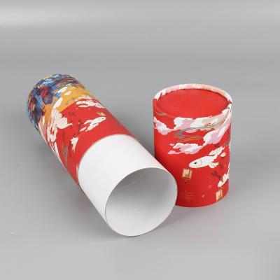 China Food Grade Biodegradable Round Tube Paper Roll Gift Wrapping Around Tube Paper Wrapper For Tea Wine for sale