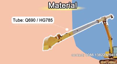 China Digging Foundation Pit Excavator Telescopic Arm Two Section For 20 Ton 30 Ton 55 Ton for sale