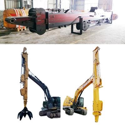 China Excavator Telescopic Boom Arm With Clamshell Bucket Grapple For Digging Silt for sale