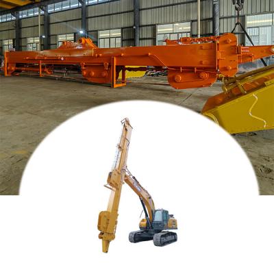 China Excavator Long Reach Stick Boom And Arm With Clamshell Bucket With Teeth for sale
