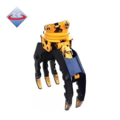 China Custom Color Excavator Rotating Grapple , Rotating Log Grapple For Mini Excavator for sale