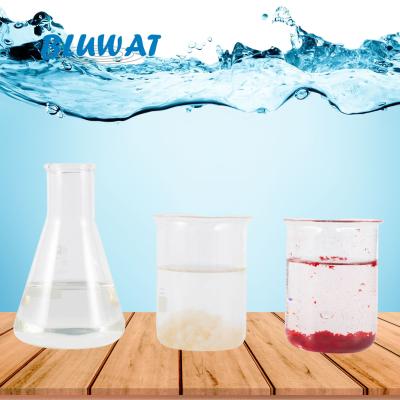 China Tratamento químico das águas residuais Agente descolorente Bluwat Colour Removing Chemicals Purificador de água à venda