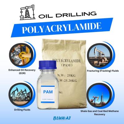 China Polyacrylamide polyelectrolyte Polyacrylamide polímero como un reductor de fricción en fluidos de fracking a base de agua en venta