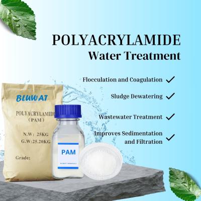 China Anionische Kationische Nicht-ionische Polyacrylamid PAM Polyelectrolyt zur Wasserbehandlung, Flockulation und Gerinnung zu verkaufen