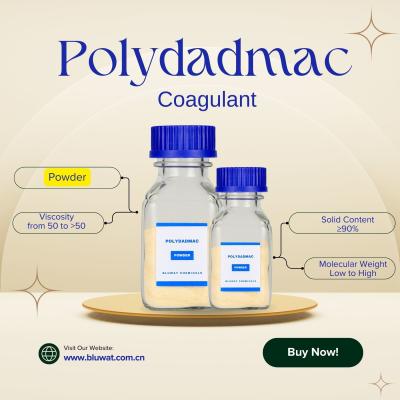 China Powder PolyDADMAC PDADMAC PDMDAAC Coagulation and Flocculation Turbidity Reduction Reduced Sludge Volume for sale