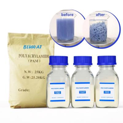 China Polyacrylamide PAM Polyelectrolyte Flocculant Chemicals utilizado en las plantas de tratamiento de aguas residuales en venta