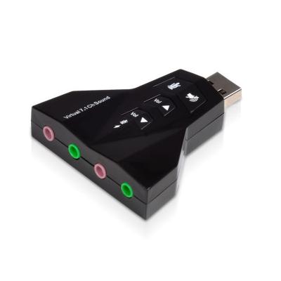 China Dual 7.1 Sound Card Dual Microphone and Headset Aircraft Audio Sound Card 7.1 Channel Virtual USB Adapter for sale