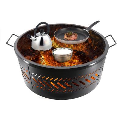 China Home.outdoor Barbecue Camping Fire Pit Barbecue Portable Grill Fire Pit Round for sale