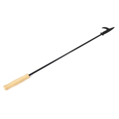 China Indoor And Outdoor Camping Stick 36-Inch Durable Black Solid Steel Round Chimney 0.55 KG-10 Mm Poker Pit Fire Tool for sale