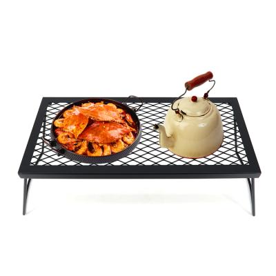 China Contemporary High Carbon Steel Outdoor Picnic Grill Table Cooking Portable Camping Grill Table HR-FXKW-002 for sale