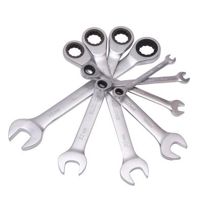 China Cr-v 8MM-25MM Rachet Combo Wrench Fixed Key for sale