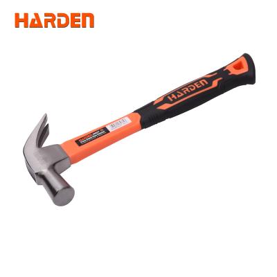 China Chipping Hammer HARDEN 27mm British Claw Hammer With Fiberglass Handle for sale