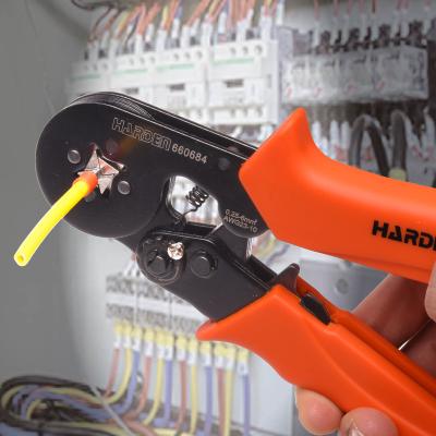 China Clipping & Unprotected Tape Stripping Telephone Cables HARD SALE Hot Selling Adjusting Square Ferrule Cable Crimp Pliers Crimp Ratcheting Crimp Tool for sale