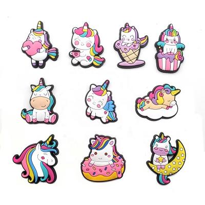 China Cheap Custom Cute Croc Accessories Unicorn Cartoon Slipper Garden Shoe Clog Charms Factory Wholesale for sale