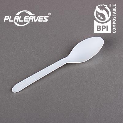 China PLALEAVES CPLA Mini Spoon Biodegradable Biodegradable Cutlery Ice Cream Disposable Use for Ice Cream for sale