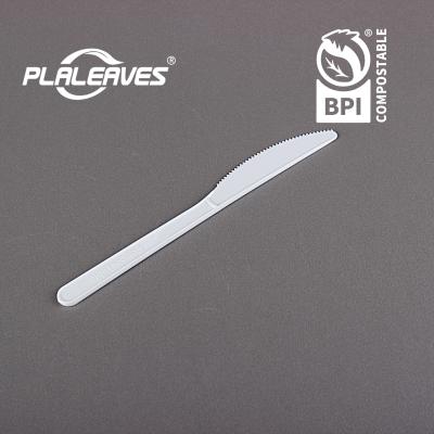 China PLALEAVES CPLA Biodegradable Disposable Cutlery Knife Biodegradable Cutlery Set for Restaurant and Catering for sale