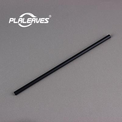 China PLALEAVES Logo PLA Drinking Straws Customized Straight Black Plastic Disposable Straws Eco Friendly Biodegradable Stocked Disposable Straws Eco Friendly For Bar Party for sale