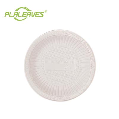 China PLALEAVES Eco Friendly and Biodegradable 5inch Event Plates Disposable and Biodegradable Takeout Foods for Restaurants for sale