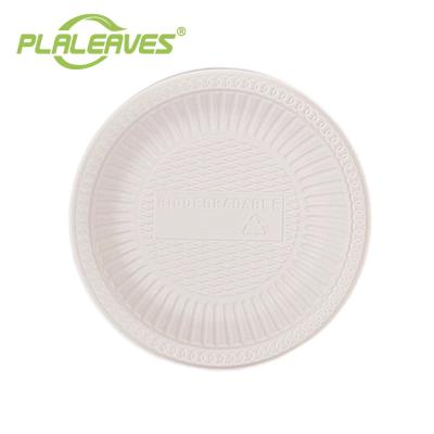 China PLALEAVES 7inch Biodegradable Compostable Disposable Dinner Plates Eco Friendly Takeaway Food For Restaurant And Home for sale