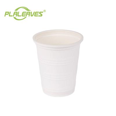 China Minimalist PLALEAVES Eco Friendly 100% Biodegradable Coffee 8oz Cup Disposable Cornstarch Cup 250ml For Restaurant And Party for sale