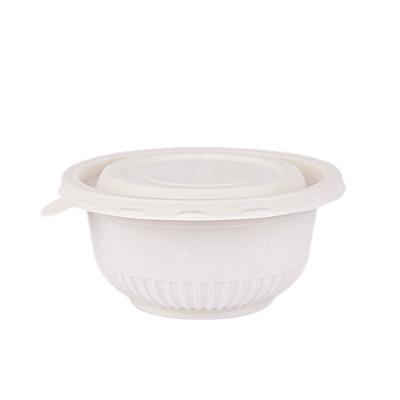 China PLALEAVES Biodegradable Compostable Plastic Cornstarch Food and Soup Food Packaging 425ml Disposable Bowl With Lids For Restaurants for sale