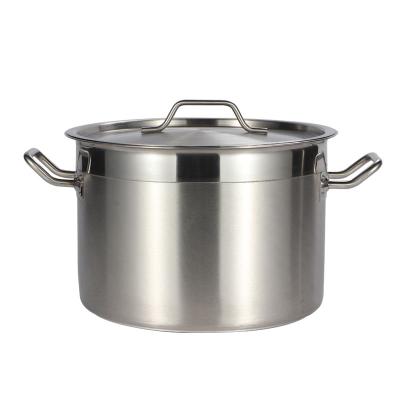 China Sustainable Style 05 Restaurant Kitchen Stainless Steel Composite Bottom Cooking Stock Pots for sale