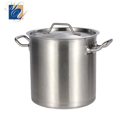 China Large Stainless Steel Stock Pots Soup Pots Sustainable Commercial Stock Pots for sale