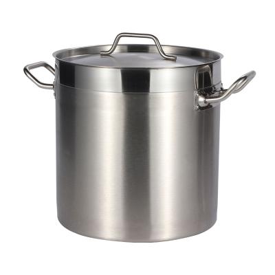 China Sustainable Stock Style 04 Stainless Steel Cooking Pot With Sandwich Bottom for sale