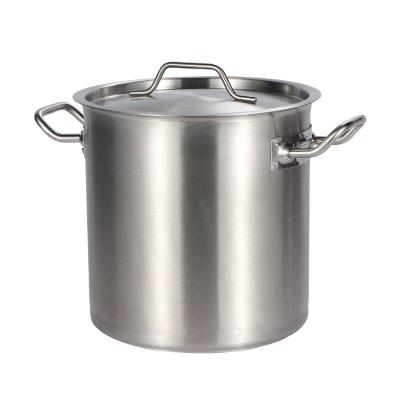 China Sustainable Stock Style 03 Stainless Steel Pot Cooking Pot With Compound Bottom for sale