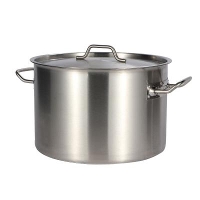 China Sustainable Style 03 Restaurant Kitchen Stainless Steel Capped Bottom Cooking Low Pots for sale