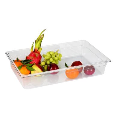 China NSF Approved GN Container 1/3 GN Food Pan Polycarbonate Gn Pans PC Food Container Polycarbonate GN Pans for sale