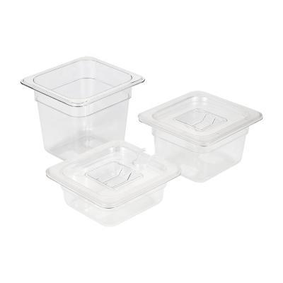 China Hotel Plastic Pan Gastronorm Container Food Pan Polycarbonate GN 1/6 1/9 Polycarbonate GN Pans for sale