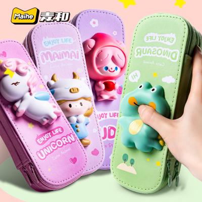 China Schools & Desks & Offices School Supplies Drop Down Stationary Pencil Bag Squeeze For Kids Space Pencil Case Novelty Large Novelty Stationary for sale