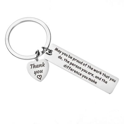 China Valentine's Day Metal Key Chain Heart Shape Stainless Steel Alloy Key Chain Promotion Gift for sale