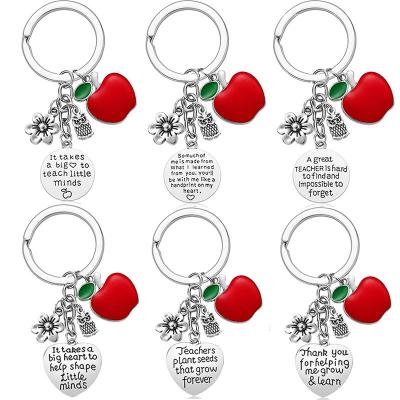 China Metal Valentine's Day Key Chain Heart Shape Stainle Stainless Steel Alloy Key Chain Diy Teacher's Day Ceremony for sale