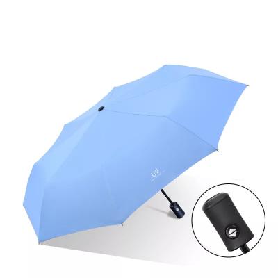 China Minimalist Business style Automatic umbrella customization 8 ribs Wind resistance 3 Fold Umbrellas Logo Printed umbrella for sale