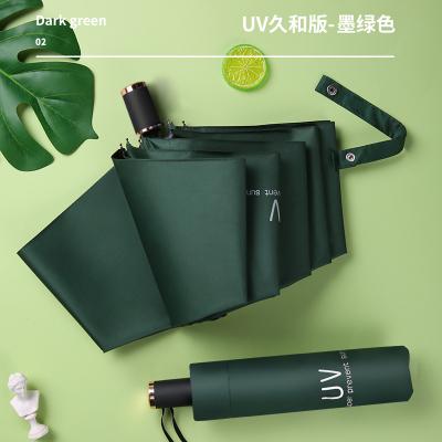 China Fresh Rahlala UV Protected High Quality Black Umbrellas 3 Folding Portable Lightweight Automatic Sun Umbrella for sale