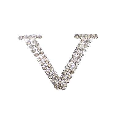 China Custom Stainless Steel Brooch Pins Women Fashion Brand I Bling Crystal Rhinestone Letter Love Zircon Designer Channel Wedding Brooches Tier Pin for sale