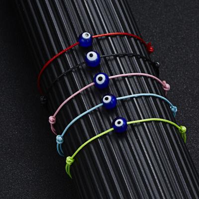 China CLASSIC Popular Colorful Evil Eyes Evil Eyes Charm Red Rope Bracelet Woven Bracelet for sale