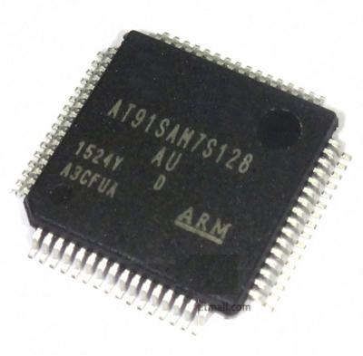 China - AT91SAM7S128D-AU Microcontroller Electronic Components Integrated Circuits LQFP64 MCU AT91SAM7S128D for sale