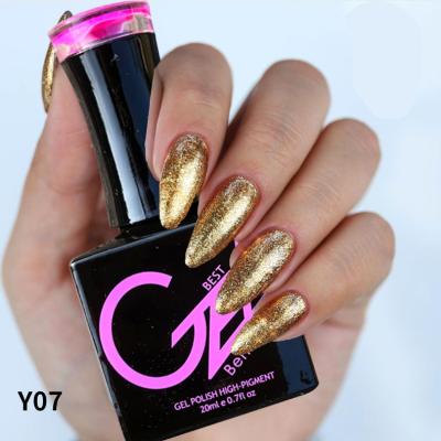 China Art Beauty Hot Fashion Yellow Orange Color Nail Gel UV Led Nail Polish Gel Polish for sale