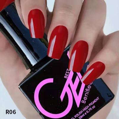 China Nail Art Beauty Red Color Nail Gel Polish Gel for sale