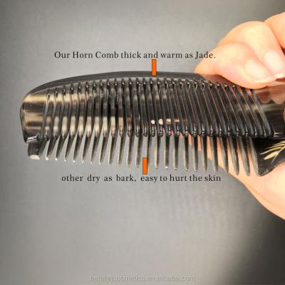 China Naturally Eco-Friendly NO Horn Electric Hot Comb Natural Buffalo Comb For Hair Care for sale