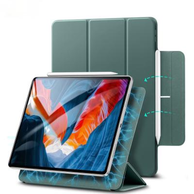 China 2021 NEW Reliable Auto Sleep/Wake Case For IPAD Pro 12.9 Case Magnetic Leather Backing For iPad Case Holder With Pencil Holder for sale