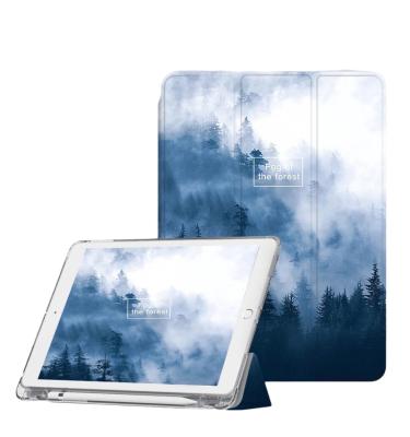 China Auto-sleep Magnetic Transparent Back Stand Case For iPad Air 4 10.9 2020 pro11 With Auto Sleep And Wake iPad Magnetic Transparent Case With Pencil Holder for sale